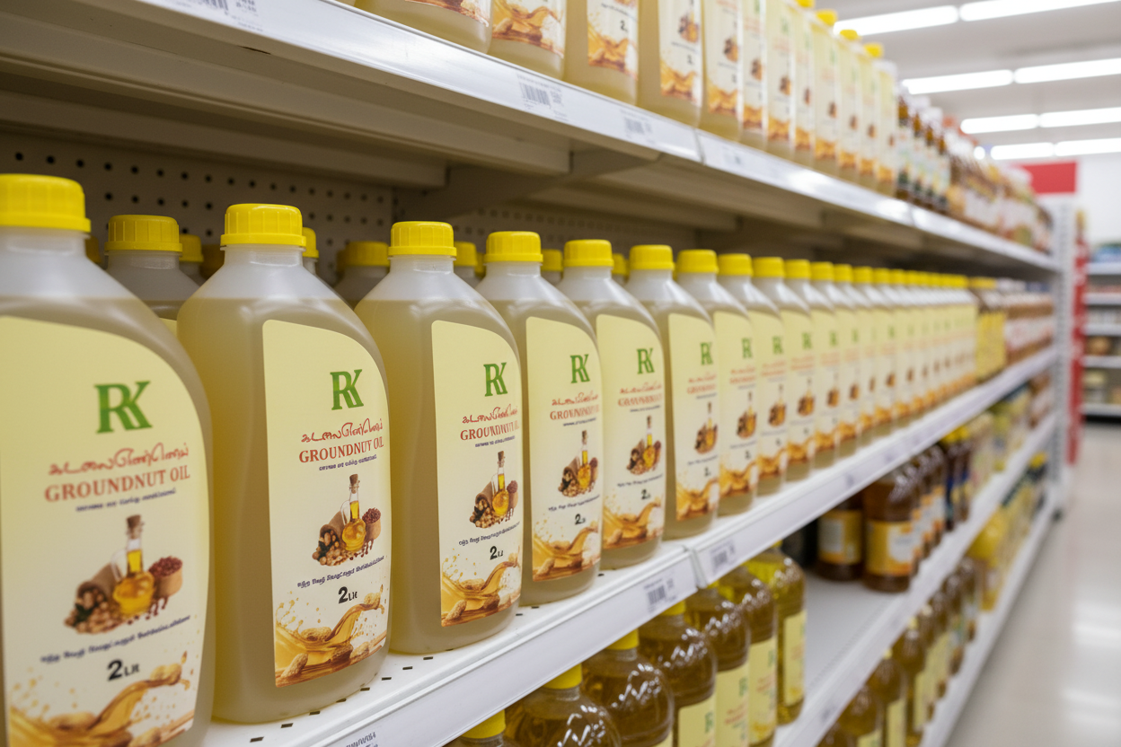 2 Ltr R K Cold-Pressed Groundnut Oil
