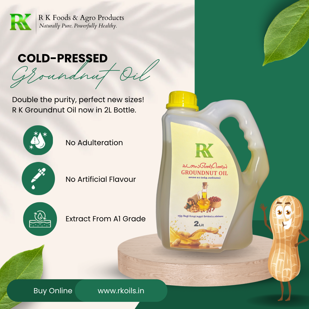 2 Ltr R K Cold-Pressed Groundnut Oil